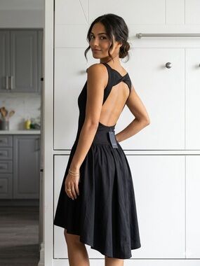 Brandy melville Black Backless A-Line Dress - Women